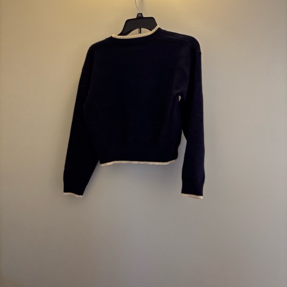 Cider Teddy‎ Bear Navy Sweater Women's Small - Picture 3 of 3